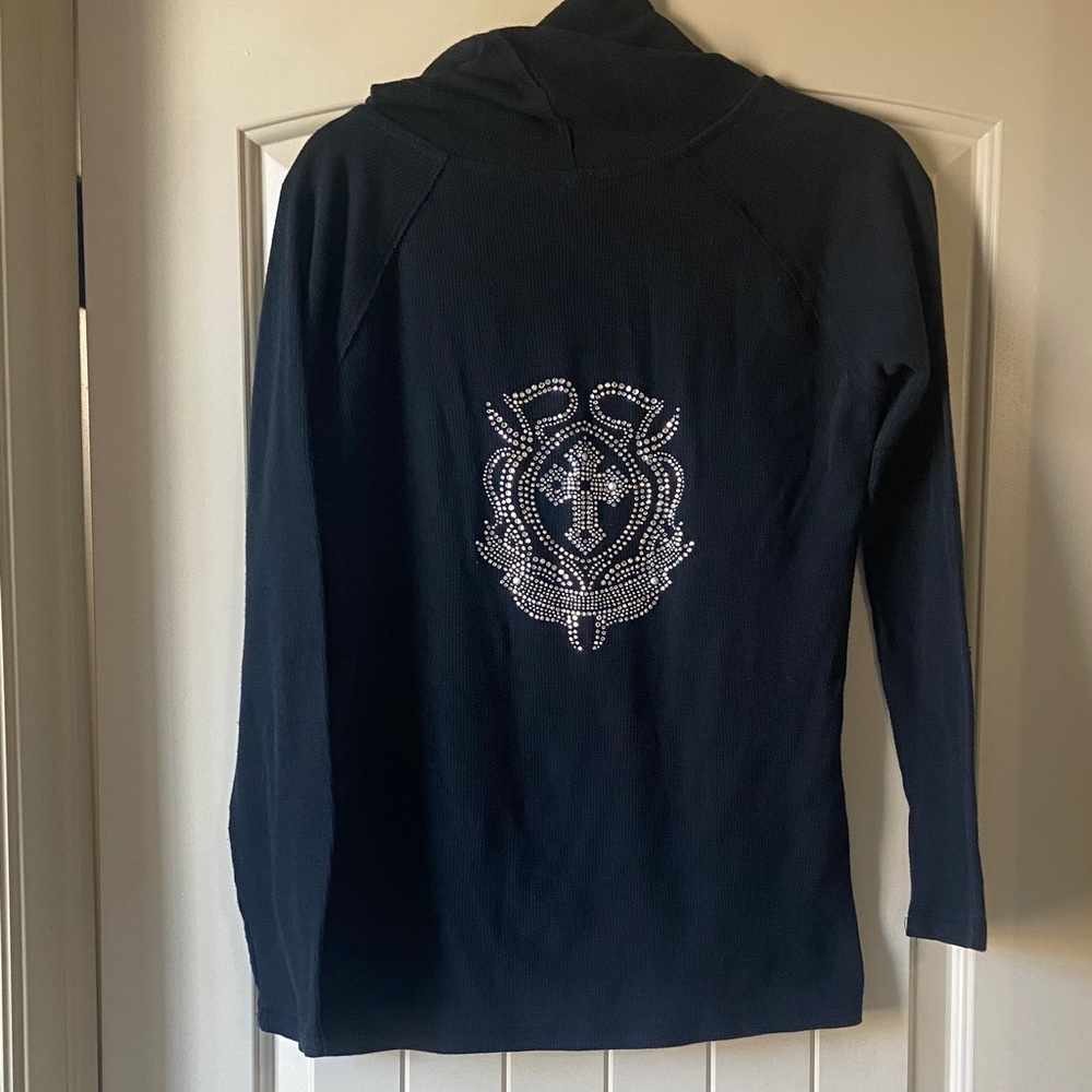 💙2/$5 Bedazzled Hooded Top